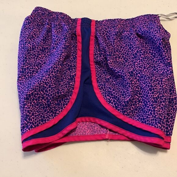 Nike dry fit Size XS athletic shorts with built in panty. Color is navy and pink - Picture 6 of 7